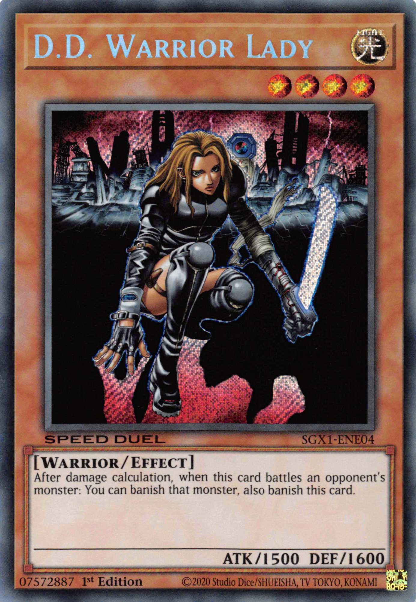 D.D. Warrior Lady [SGX1-ENE04] Secret Rare | Anubis Games and Hobby