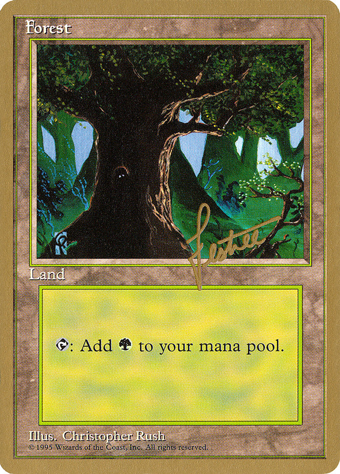 Forest (bl377) (Bertrand Lestree) [Pro Tour Collector Set] | Anubis Games and Hobby