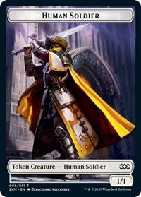 Human Soldier // Tuktuk the Returned Double-Sided Token [Double Masters Tokens] | Anubis Games and Hobby