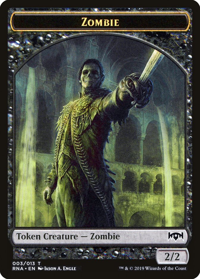 Zombie Token [Ravnica Allegiance Tokens] | Anubis Games and Hobby