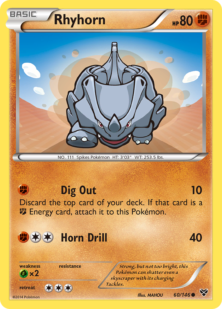 Rhyhorn (60/146) [XY: Base Set] | Anubis Games and Hobby