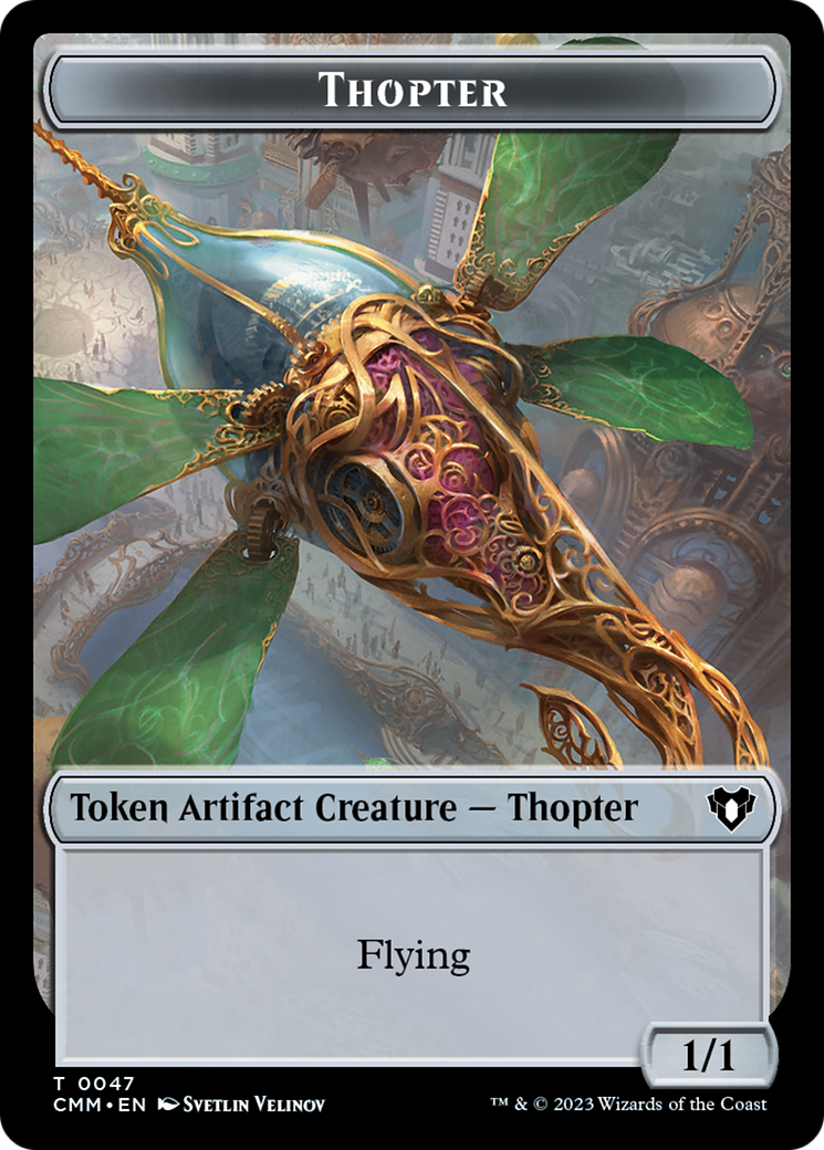 Thopter // Dragon (0020) Double-Sided Token [Commander Masters Tokens] | Anubis Games and Hobby