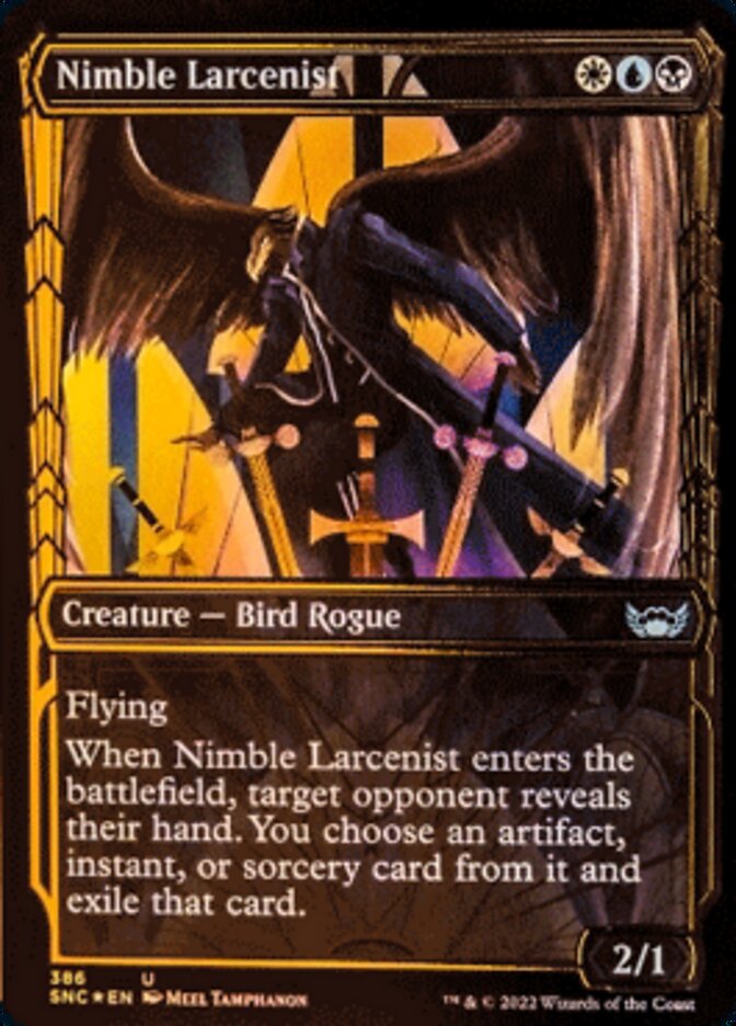 Nimble Larcenist (Showcase Golden Age Gilded Foil) [Streets of New Capenna] | Anubis Games and Hobby