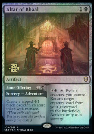 Altar of Bhaal // Bone Offering [Commander Legends: Battle for Baldur's Gate Prerelease Promos] | Anubis Games and Hobby