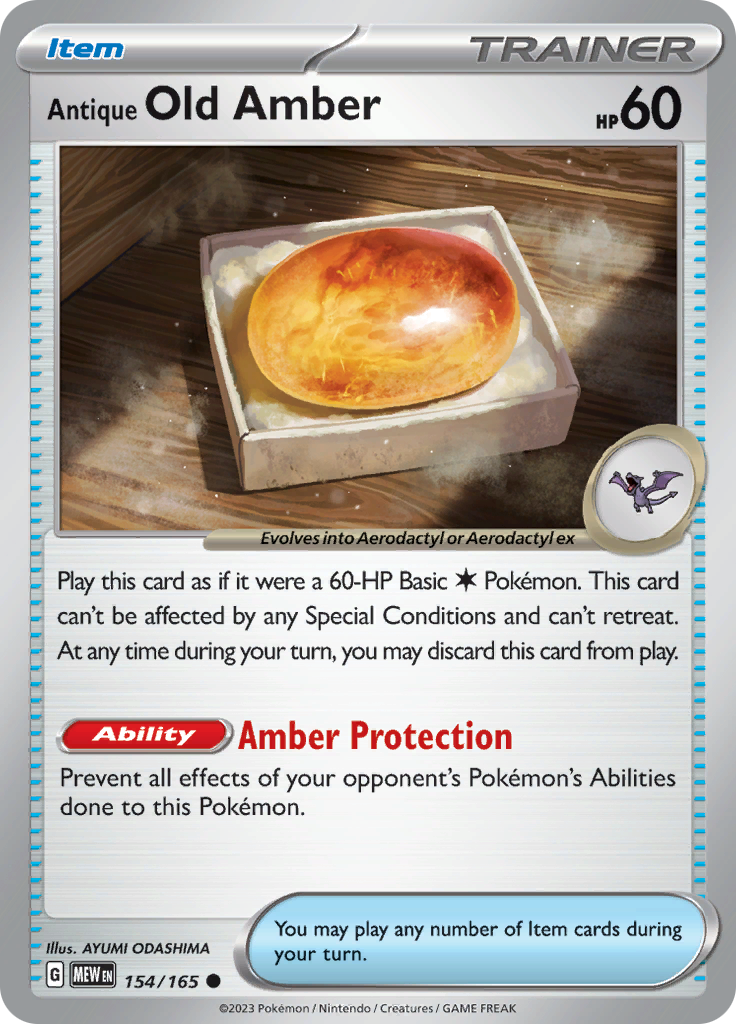 Antique Old Amber (154/165) [Scarlet & Violet: 151] | Anubis Games and Hobby