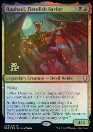 Raphael, Fiendish Savior [Commander Legends: Battle for Baldur's Gate Prerelease Promos] | Anubis Games and Hobby