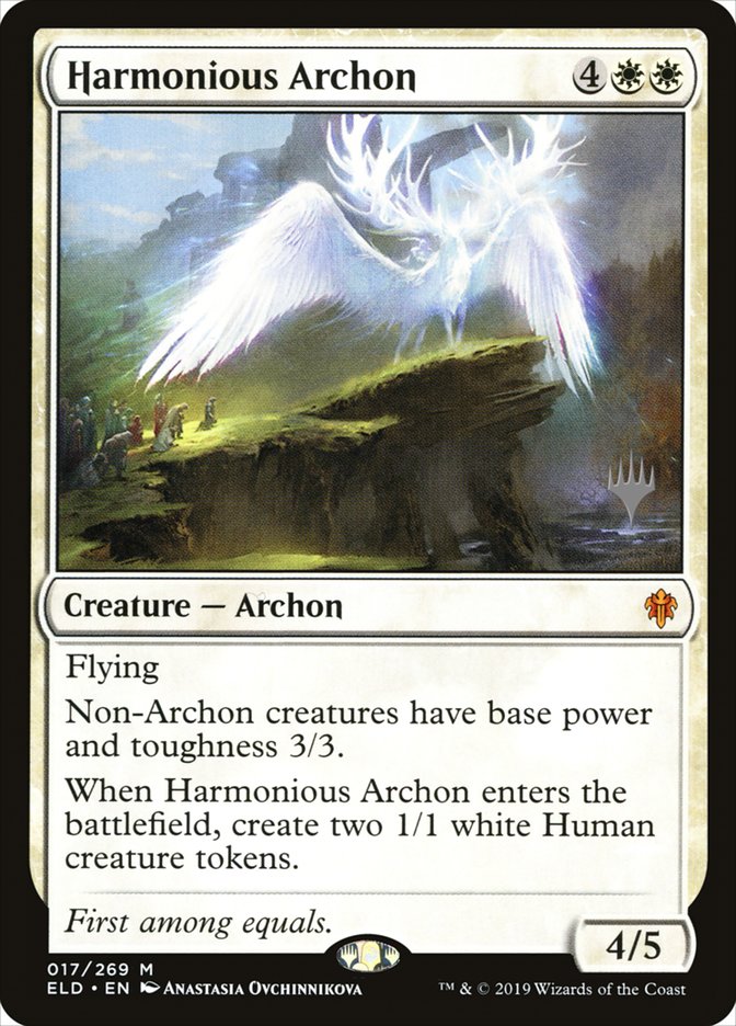 Harmonious Archon (Promo Pack) [Throne of Eldraine Promos] | Anubis Games and Hobby