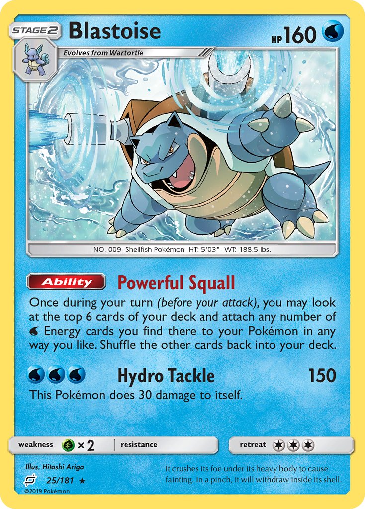 Blastoise (25/181) (Theme Deck Exclusive) [Sun & Moon: Team Up] | Anubis Games and Hobby