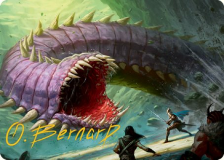 Purple Worm Art Card (Gold-Stamped Signature) [Dungeons & Dragons: Adventures in the Forgotten Realms Art Series] | Anubis Games and Hobby