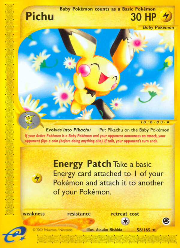 Pichu (58/165) [Expedition: Base Set] | Anubis Games and Hobby
