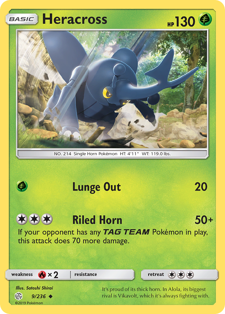 Heracross (9/236) [Sun & Moon: Cosmic Eclipse] | Anubis Games and Hobby