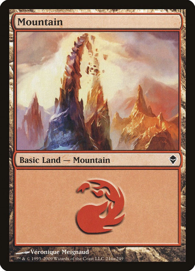 Mountain (244a) [Zendikar] | Anubis Games and Hobby