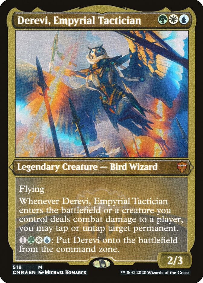 Derevi, Empyrial Tactician (Etched) [Commander Legends] | Anubis Games and Hobby