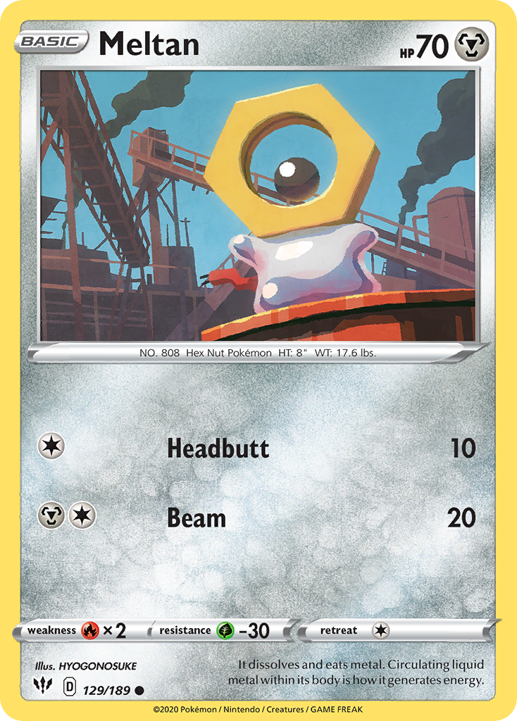 Meltan (129/189) [Sword & Shield: Darkness Ablaze] | Anubis Games and Hobby