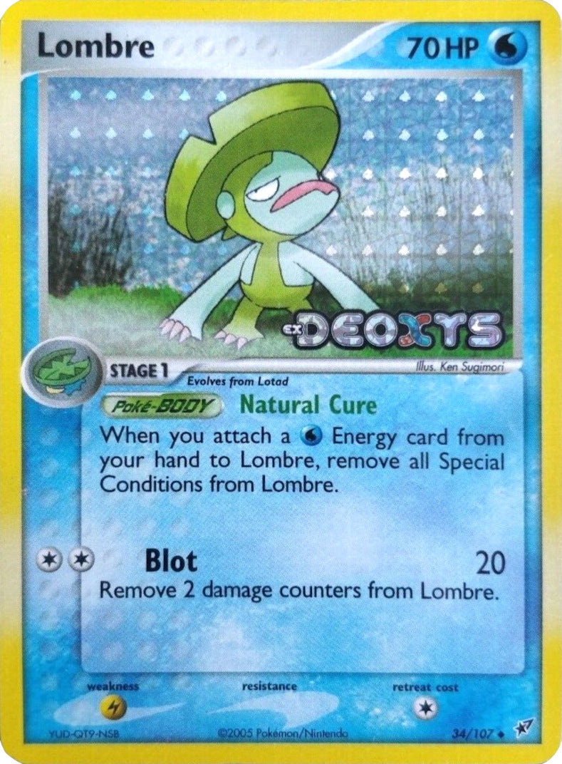 Lombre (34/107) (Stamped) [EX: Deoxys] | Anubis Games and Hobby