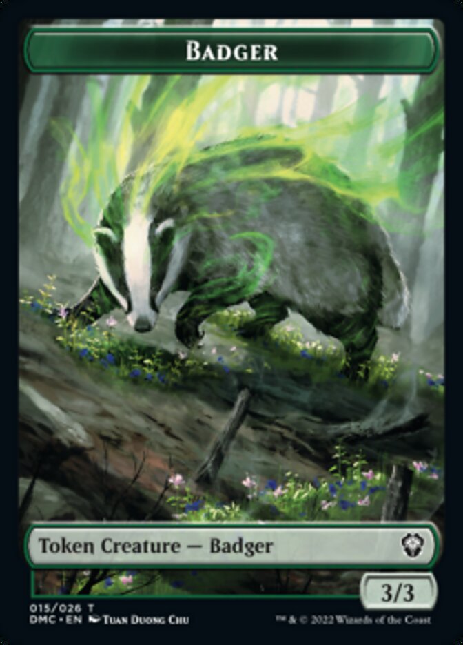 Soldier // Badger Double-Sided Token [Dominaria United Tokens] | Anubis Games and Hobby