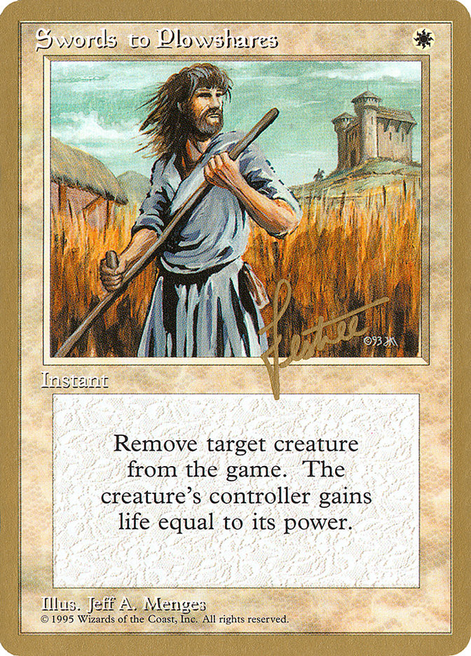 Swords to Plowshares (Bertrand Lestree) [Pro Tour Collector Set] | Anubis Games and Hobby