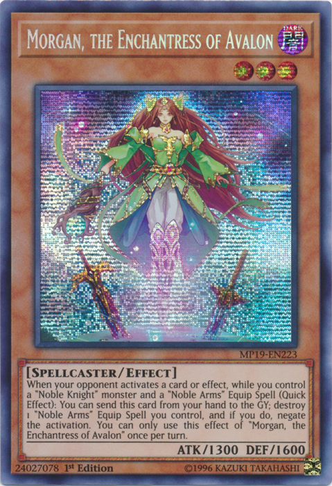 Morgan, the Enchantress of Avalon [MP19-EN223] Prismatic Secret Rare | Anubis Games and Hobby