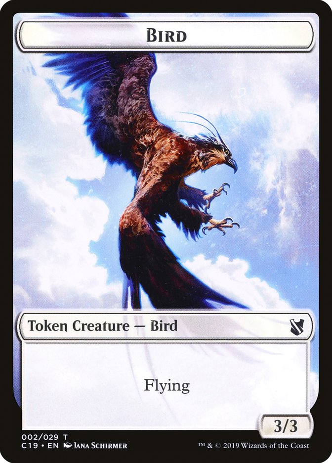 Bird Token (002/029) [Commander 2019 Tokens] | Anubis Games and Hobby