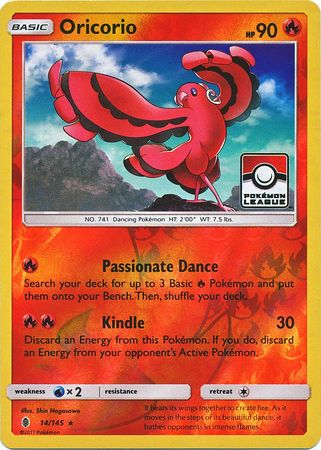 Oricorio (14/145) (League Promo) [Sun & Moon: Guardians Rising] | Anubis Games and Hobby