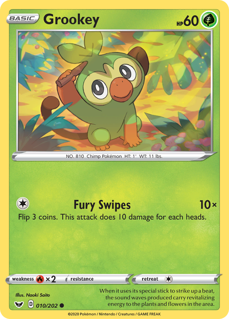 Grookey (010/202) [Sword & Shield: Base Set] | Anubis Games and Hobby