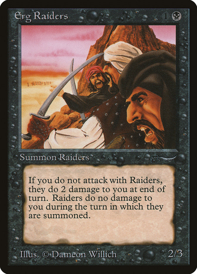 Erg Raiders (Dark Mana Cost) [Arabian Nights] | Anubis Games and Hobby