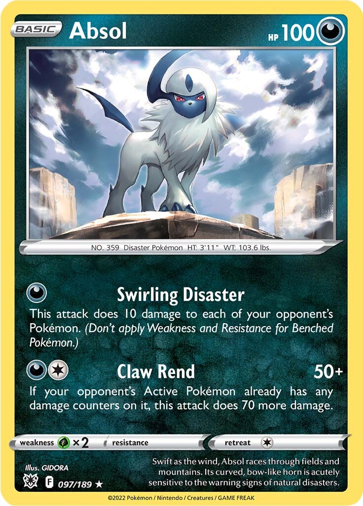 Absol (097/189) (Theme Deck Exclusive) [Sword & Shield: Astral Radiance] | Anubis Games and Hobby