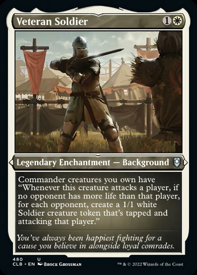 Veteran Soldier (Foil Etched) [Commander Legends: Battle for Baldur's Gate] | Anubis Games and Hobby