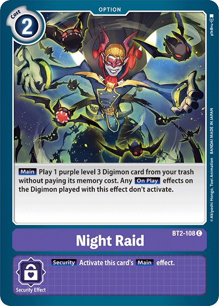 Night Raid [BT2-108] [Release Special Booster Ver.1.0] | Anubis Games and Hobby