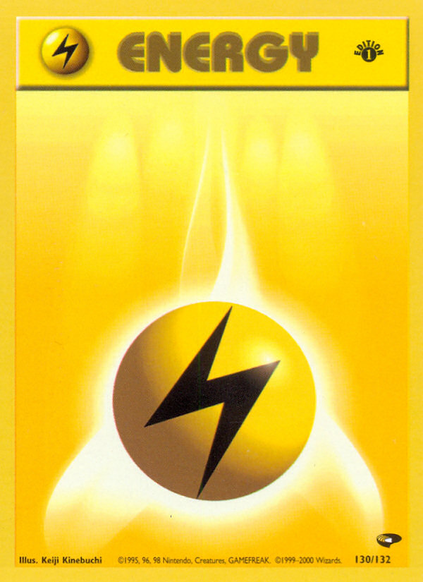 Lightning Energy (130/132) [Gym Challenge 1st Edition] | Anubis Games and Hobby