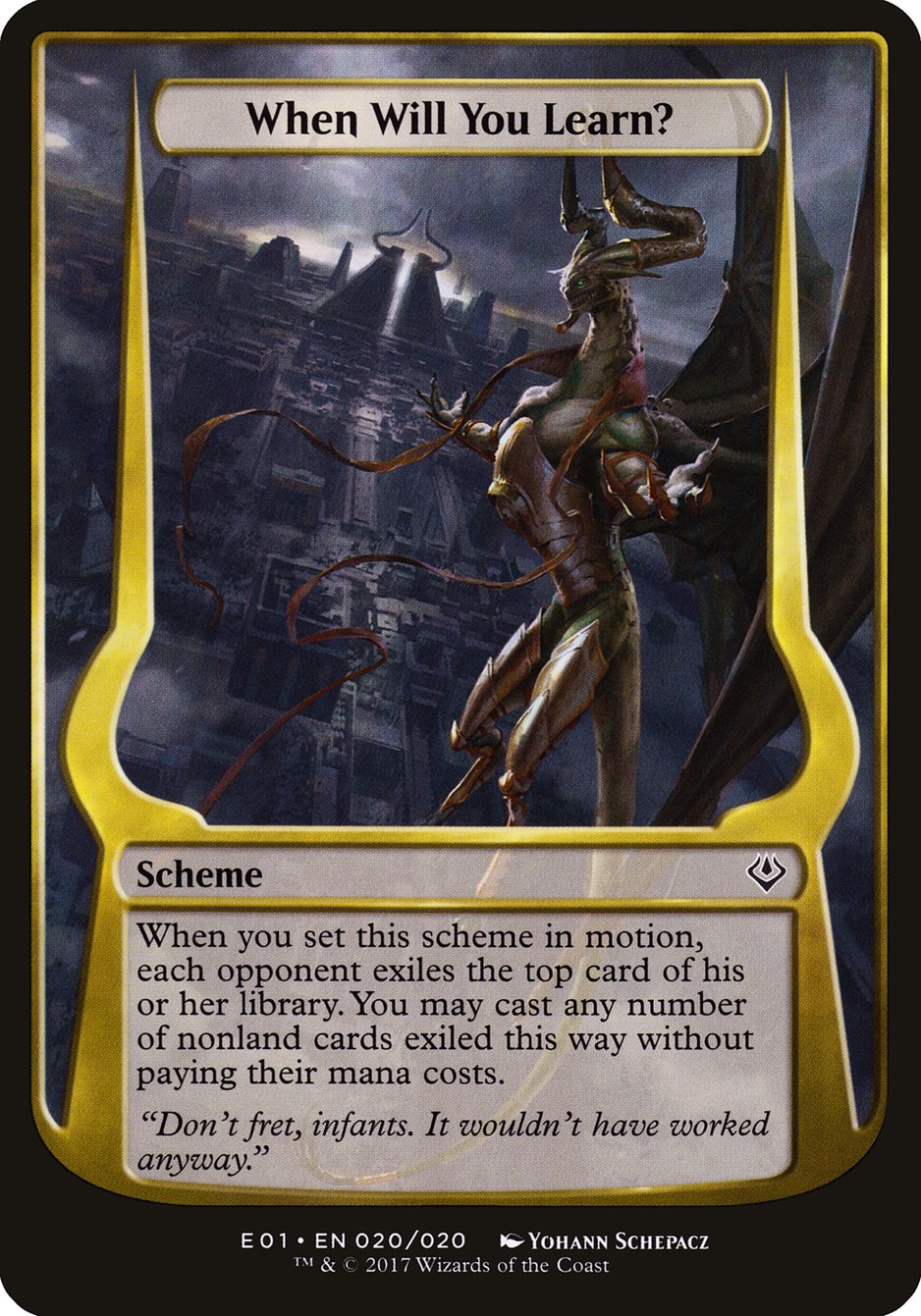 When Will You Learn? (Schemes) [Archenemy: Nicol Bolas Schemes] | Anubis Games and Hobby