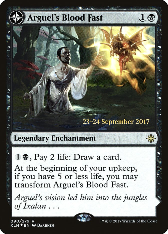 Arguel's Blood Fast // Temple of Aclazotz [Ixalan Prerelease Promos] | Anubis Games and Hobby