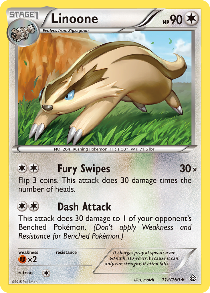 Linoone (112/160) [XY: Primal Clash] | Anubis Games and Hobby