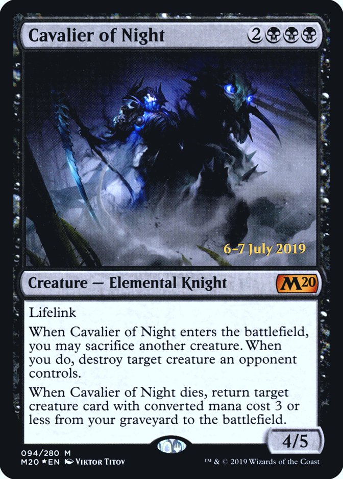 Cavalier of Night [Core Set 2020 Prerelease Promos] | Anubis Games and Hobby