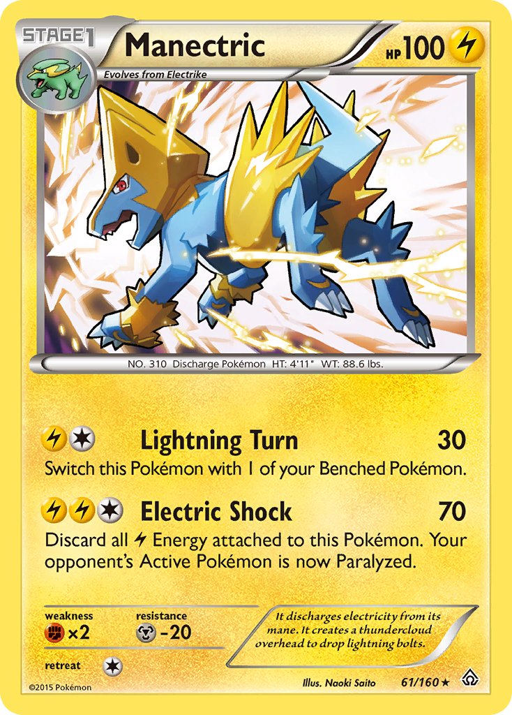 Manectric (61/160) (Theme Deck Exclusive) [XY: Primal Clash] | Anubis Games and Hobby