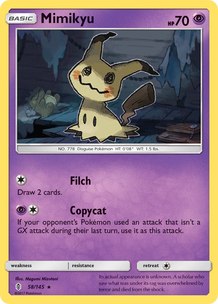 Mimikyu (58/145) (Theme Deck Exclusive) [Sun & Moon: Guardians Rising] | Anubis Games and Hobby