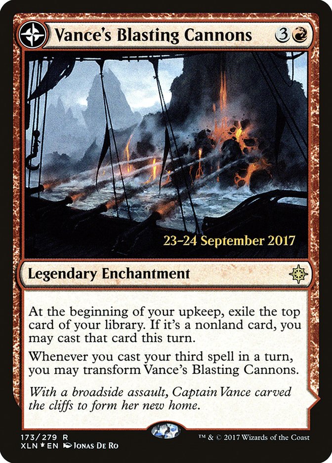 Vance's Blasting Cannons // Spitfire Bastion [Ixalan Prerelease Promos] | Anubis Games and Hobby