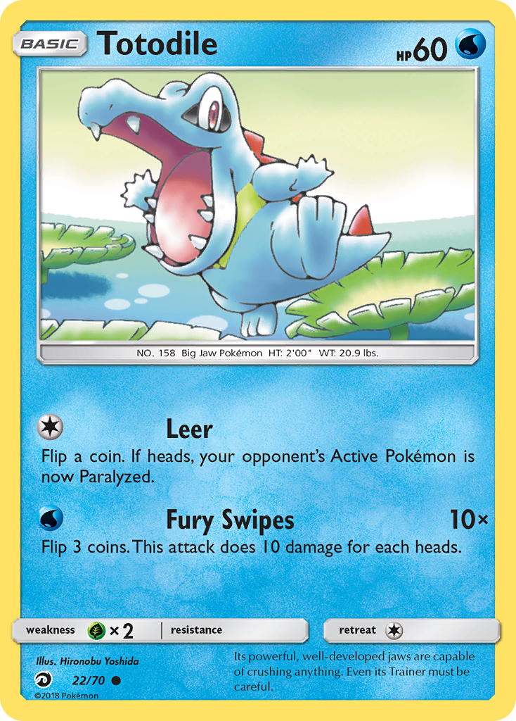 Totodile (22/70) [Sun & Moon: Dragon Majesty] | Anubis Games and Hobby