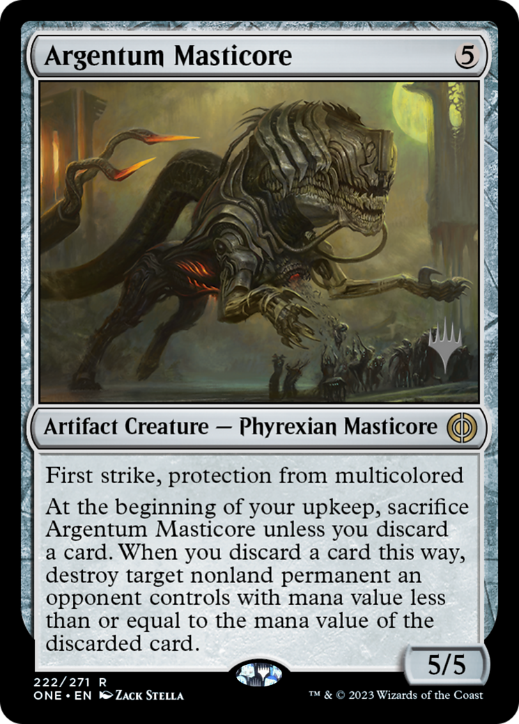 Argentum Masticore (Promo Pack) [Phyrexia: All Will Be One Promos] | Anubis Games and Hobby