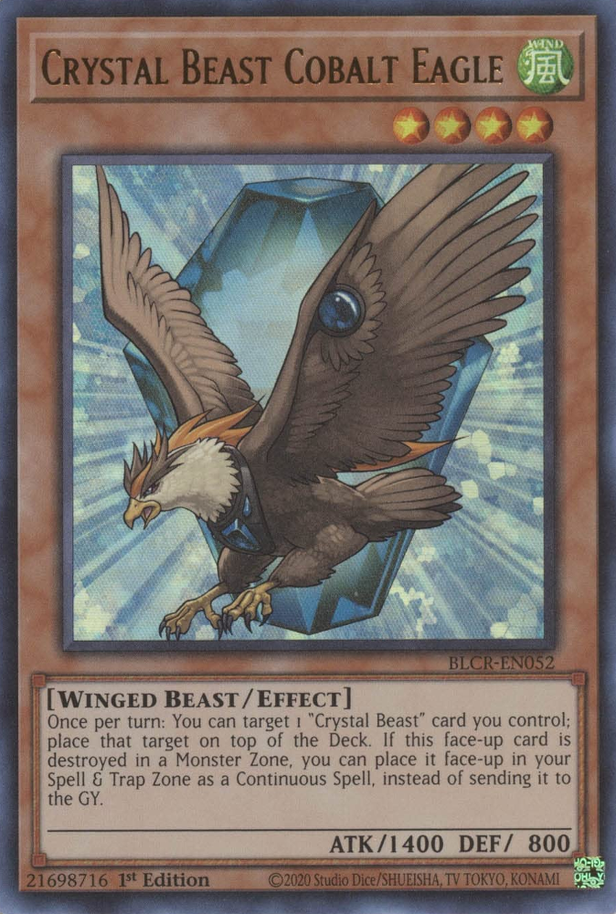 Crystal Beast Cobalt Eagle [BLCR-EN052] Ultra Rare | Anubis Games and Hobby