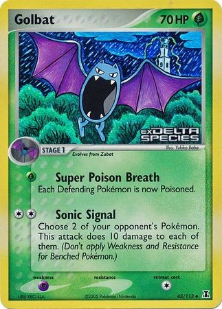 Golbat (43/113) (Stamped) [EX: Delta Species] | Anubis Games and Hobby