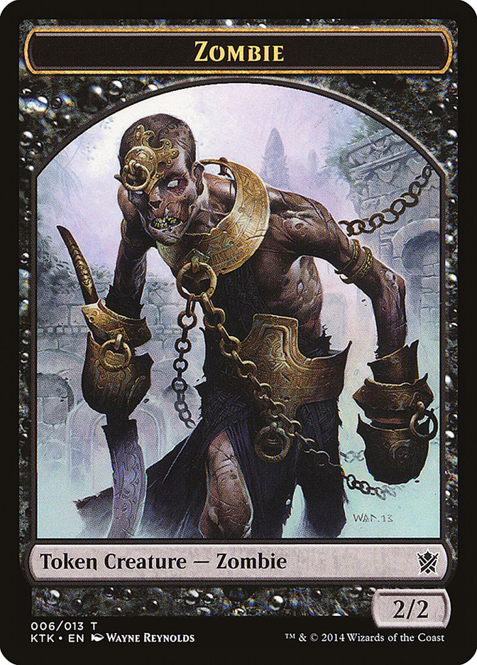 Zombie Token [Khans of Tarkir Tokens] | Anubis Games and Hobby