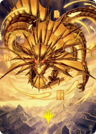 Ao, the Dawn Sky 2 Art Card (Gold-Stamped Signature) [Kamigawa: Neon Dynasty Art Series] | Anubis Games and Hobby