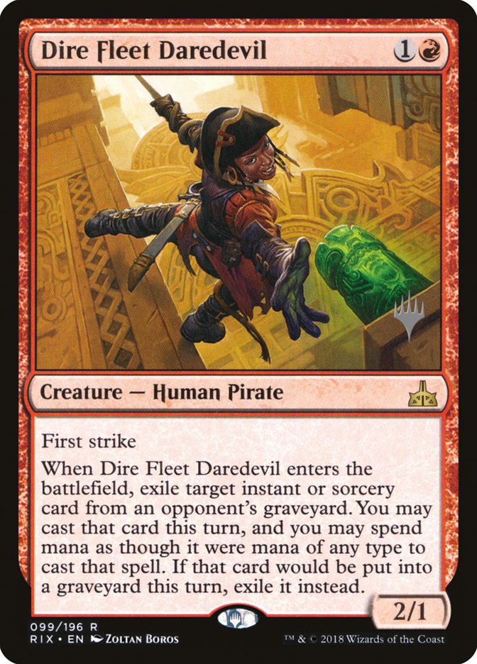 Dire Fleet Daredevil (Promo Pack) [Rivals of Ixalan Promos] | Anubis Games and Hobby