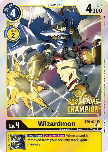 Wizardmon [BT6-034] (2022 Store Champion) [Double Diamond Promos] | Anubis Games and Hobby