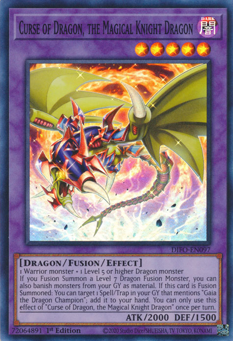 Curse of Dragon, the Magical Knight Dragon [DIFO-EN097] Super Rare | Anubis Games and Hobby