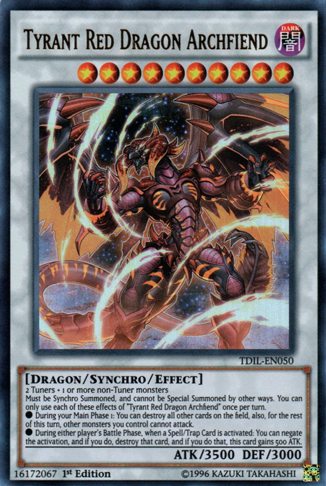 Tyrant Red Dragon Archfiend [TDIL-EN050] Ultra Rare | Anubis Games and Hobby