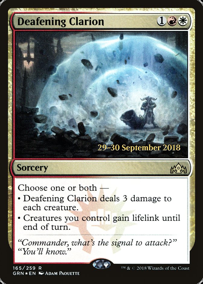 Deafening Clarion [Guilds of Ravnica Prerelease Promos] | Anubis Games and Hobby