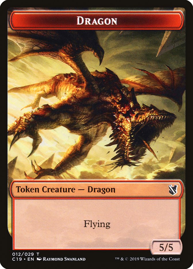 Dragon Token [Commander 2019 Tokens] | Anubis Games and Hobby