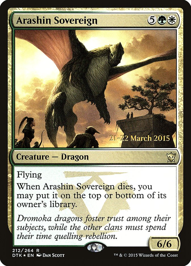 Arashin Sovereign [Dragons of Tarkir Prerelease Promos] | Anubis Games and Hobby